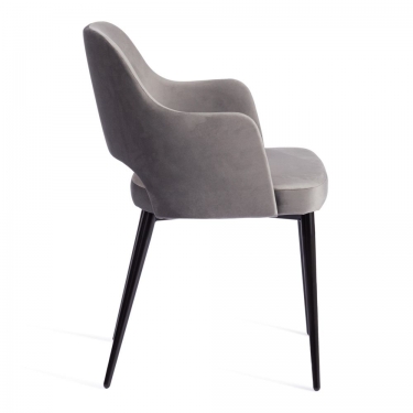 Кресло Tetchair VALKYRIA 2 mod. 718 / 2 шт. в упаковке ткань/металл, 55х55х80 см, высота до сиденья 48 см, серый barkhat 26/черный