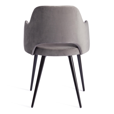 Кресло Tetchair VALKYRIA 2 mod. 718 / 2 шт. в упаковке ткань/металл, 55х55х80 см, высота до сиденья 48 см, серый barkhat 26/черный
