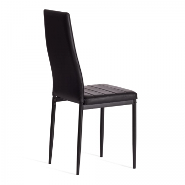 Стул Tetchair Easy mod. 24-1 металл, экокожа, 49 х 41 х 98 см, Black Черный / Black Черный