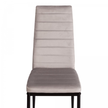 Стул Tetchair Easy mod. 24-1 металл, вельвет, 49 х 41 х 98 см, Dark grey темно-серый HLR24 / черный