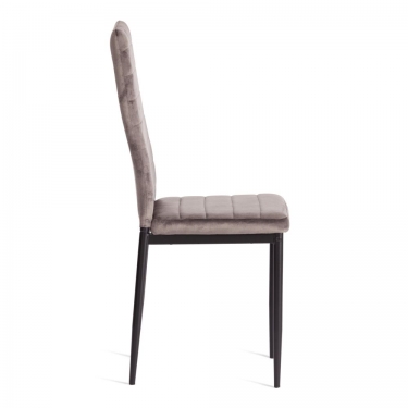 Стул Tetchair Easy mod. 24-1 металл, вельвет, 49 х 41 х 98 см, Dark grey темно-серый HLR24 / черный