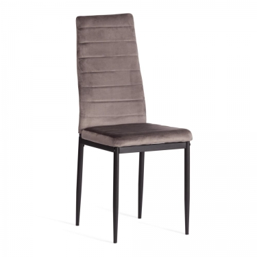 Стул Tetchair Easy mod. 24-1 металл, вельвет, 49 х 41 х 98 см, Dark grey темно-серый HLR24 / черный