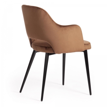 Стул Tetchair VALKYRIA mod. 711 / 1 шт. в упаковке ткань/металл, 55х55х80 см, высота до сиденья 48 см, коричневый barkhat 11/черный