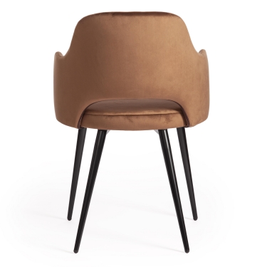 Стул Tetchair VALKYRIA mod. 711 / 1 шт. в упаковке ткань/металл, 55х55х80 см, высота до сиденья 48 см, коричневый barkhat 11/черный