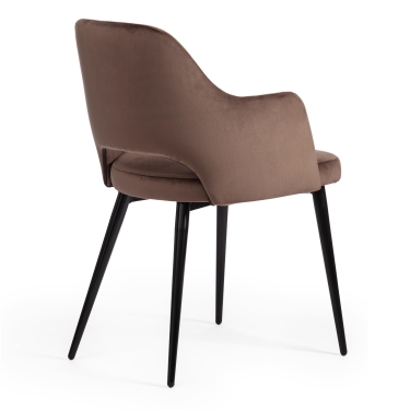 Стул Tetchair VALKYRIA mod. 711 / 1 шт. в упаковке ткань/металл, 55х55х80 см, высота до сиденья 48 см, коричневый barkhat 12/черный