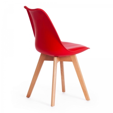 Стул Tetchair TULIP mod. 73 / 1 шт. в упаковке дерево/пластик/ПУ, 48.552.583cм, красный