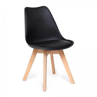 Стул Tetchair TULIP mod. 73 / 1 шт. в упаковке дерево/пластик/ПУ, 48.552.583cм, черный