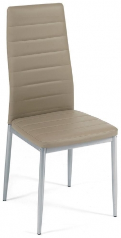 Стул Tetchair Easy mod. 24 / 1 шт. в упаковке металл/экокожа, 40x42x95.5, пепельно-коричневый/серый