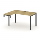 Стол-надставка на опорную тумбу левый Рива CONCEPT CN.OSAN-002L Дуб Винченцо Антрацит