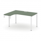 Стол-надставка на опорную тумбу левый Рива CONCEPT CN.OSAN-002L Дуб Винченцо Белый