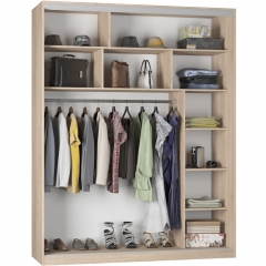 Шкаф-купе Аларти B-220х180х60-1ЯШТ-ЯШС-D9D10D9