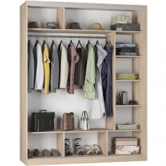 Шкаф-купе Аларти B-220х180х60-2ЯШТ-ЯШС-D7D7D7