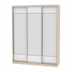 Шкаф-купе Аларти B-220х180х60-2ДСС-Белый-D8D8D8