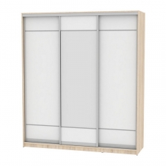 Шкаф-купе Аларти B-220х200х60-3ДСС-Белый-D7D8D7