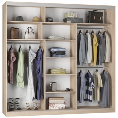 Шкаф-купе Аларти B-220х235х60-3ДМ-D7D7D7