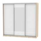 Шкаф-купе Аларти B-220х235х60-3ДСС-Белый-D9D10D9