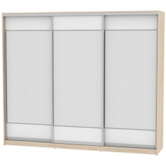 Шкаф-купе Аларти B-220х270х60-2ДСС-Белый-D8D8D8