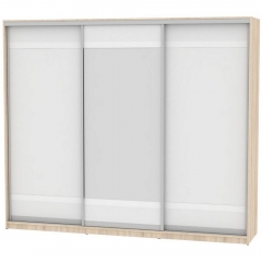 Шкаф-купе Аларти B-220х270х60-2ДСС-Белый-D9D10D9