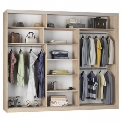 Шкаф-купе Аларти B-220х270х60-3Венге-ДМ-D7D7D7