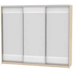 Шкаф-купе Аларти B-220х270х60-3ДСС-Белый-D10D10D10