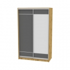 Шкаф-купе Аларти B-230х135х60-2ДВ-Графит-D7D8