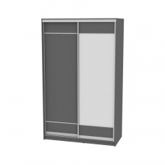 Шкаф-купе Аларти B-230х135х60-2Графит-D8D8