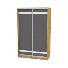 Шкаф-купе Аларти B-220х135х60-2ДВ-Графит-D7D7