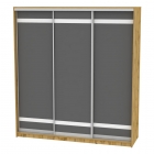Шкаф-купе Аларти B-220х200х60-2ДВ-Графит-D9D9D9
