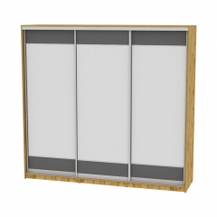 Шкаф-купе Аларти B-220х235х60-2ДВ-Графит-D8D8D8