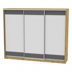 Шкаф-купе Аларти B-220х270х60-2ДВ-Графит-D8D8D8