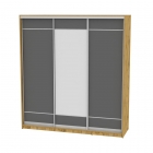 Шкаф-купе Аларти B-230х180х60-1ДВ-Графит-D7D8D7