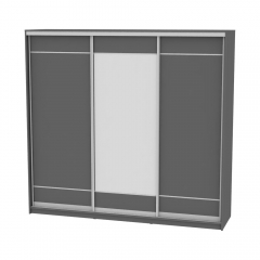 Шкаф-купе Аларти B-220х235х60-2Графит-D7D8D7