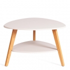 Журнальный стол Tetchair FABIO мдф, 77х78х50 см, крем/дуб светлый