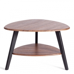 Журнальный стол Tetchair FABIO мдф, 77х78х50 см, орех кантри/черный