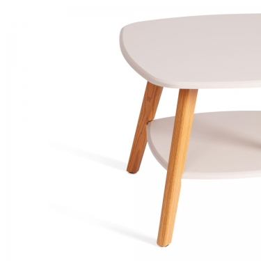 Журнальный стол Tetchair RIO мдф, 65х65х50 см, крем/дуб светлый