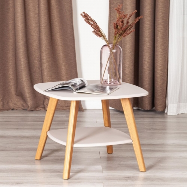 Журнальный стол Tetchair RIO мдф, 65х65х50 см, крем/дуб светлый