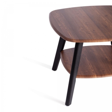 Журнальный стол Tetchair RIO мдф, 65х65х50 см, орех кантри/черный