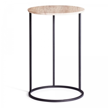 Журнальный стол Tetchair Mone МДФ/металл, 45х45х70,5 см, дуб беленый/черный