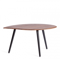 Журнальный стол Tetchair RIMMINI мдф, 77х78х50,4 см, орех кантри/черный