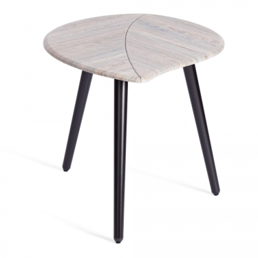 Журнальный стол Tetchair RIMMINI мдф, 77х78х50,4 см, скания темный/черный