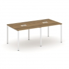 Стол переговорный 2 столешницы Рива CONCEPT CN.PRG-021 Сандал Янтарный Белый