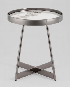 Журнальный стол Stool Group Гера 50х50 см сталь темный хром