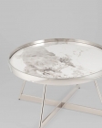 Журнальный стол Stool Group Гера 80х80 см серебро