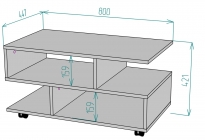 Стол журнальный Аларти TC21 421х800х447 Венге
