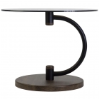 Стол журнальный Мебелик Дуэт 13Н Черный, дуб маррон / стекло тонированное