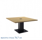 RENZ/TESLA Стол д/перегов L140 СВ.ЭВКАЛИПТ/ЧЕРНЫЙ Profoffice 104 401 ECL_L BL