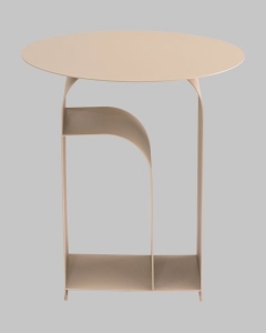 Журнальный столик Stool Group Arwel металл бежевый