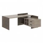 Стол руководителя левый Skyland WOODandSTONE СФ-531211 Дрифтвуд Бетон Чикаго темный