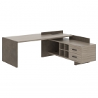 Стол руководителя левый Skyland WOODandSTONE СФ-531201 Дрифтвуд Бетон Чикаго темный