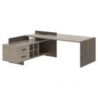 Стол руководителя правый Skyland WOODandSTONE СФ-531202 Дрифтвуд Бетон Чикаго темный